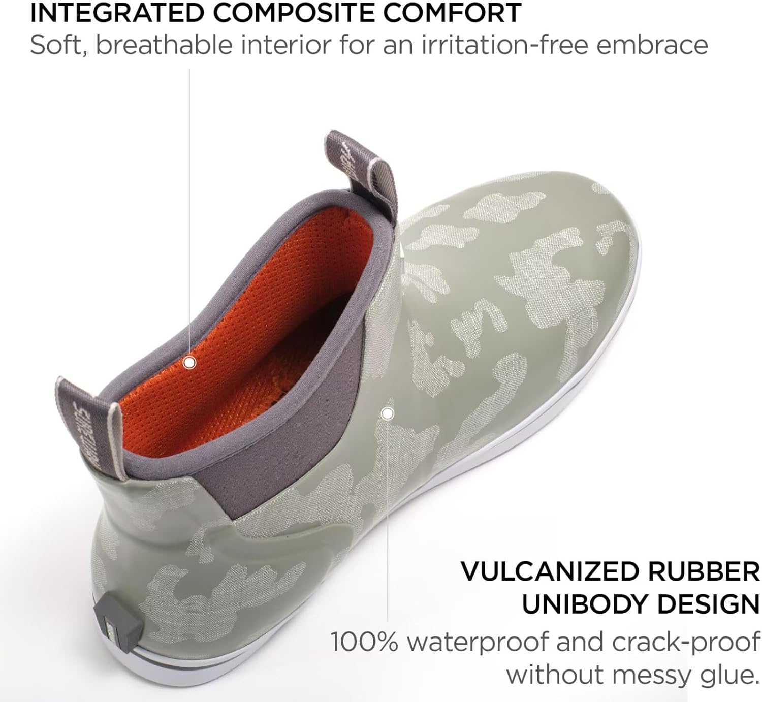 SUREWAY Men's Deck Boots Professional Non-Slip Fishing & Ankle Boating Boot Waterproof Rain Boots, Lightweight Neoprene Rubber Deck Boots - Image 4