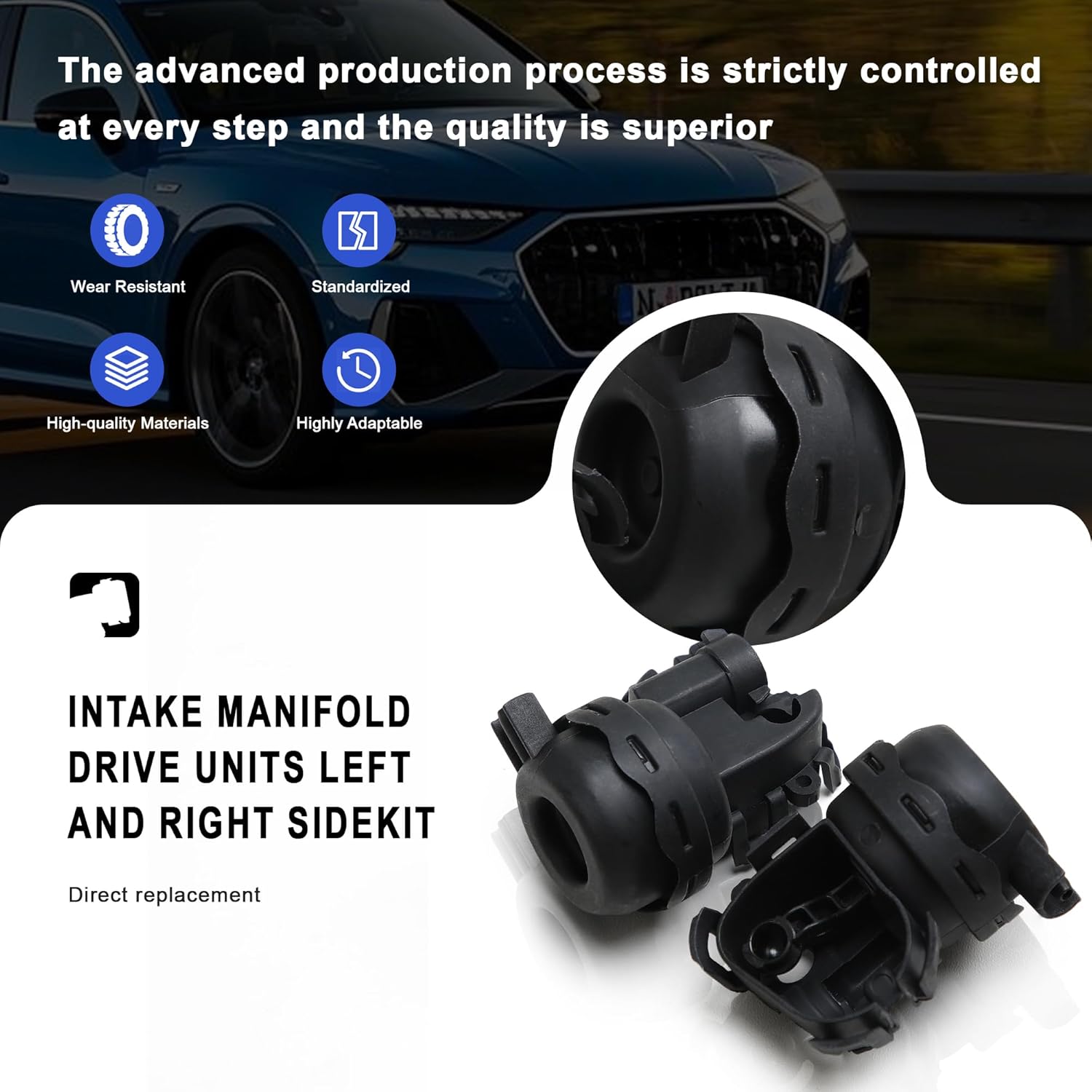 06E133159S 06E133159K Left & Right Engine Intake Manifold Drive Unit Kit Compatible with 3.0T Audi A4 Avant A5 A6 A7 A8 Q7 S4 S5 S6 S8 (Left & Right)