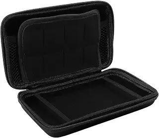 ゲーム機用キャリングケース、8つのゲームカード収納付きポータブルハードシェルケース、3DS用、新しい3DS XL、新しい2DS XL用、GPD 14cmゲームパッドタブレット用(ブラック)