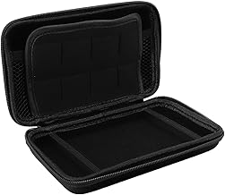 Annadue Game Console Carrying Case for The New 3DS XL, Hard Travel Protective Case with Inner Pocket for 8 Game Slots (Black)