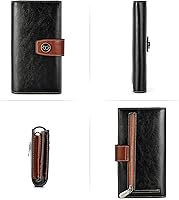 Vista 84 de BOSTANTEN - Cartera de piel auténtica para mujer con bolsillo con cremallera), BL3162011Kcoffee C-Naranja Marrón