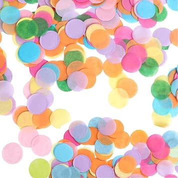 Confetti,Colorful Confetti Pack of 6000,Round Paper Confettis,2.5cm Multicolored Tissue Confettiss for Wedding,Birthday,Table Confetti,Christmas and Party Table Decoration,Multicolor 50g