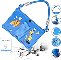 Vista 2 de PRITOM Tablet infantil de 7 pulgadas con cordón, tableta Android 13 de 32 GB con WiFi, cámara dual, educación, juegos, software para niños Azul