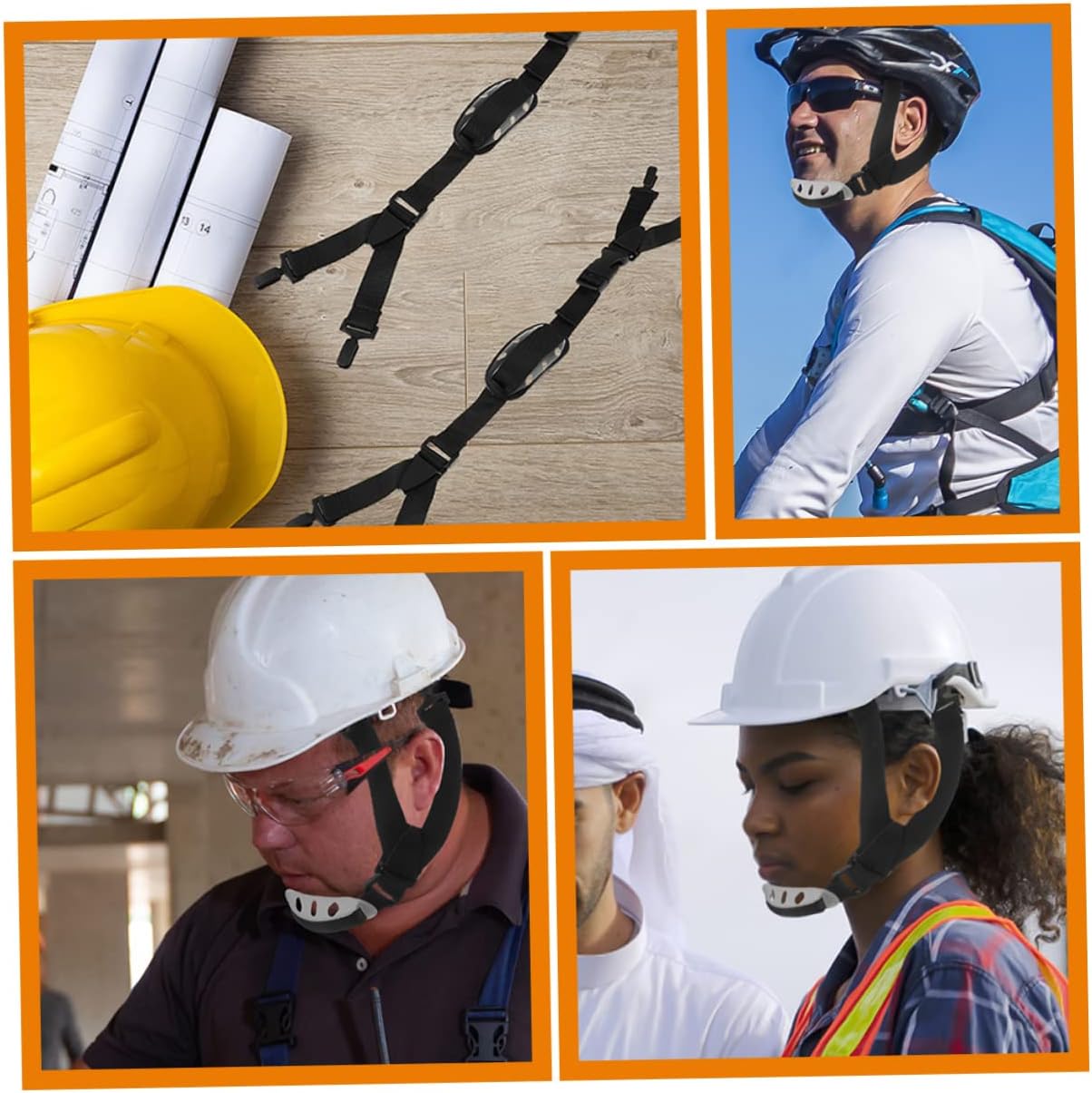 Hard Hat Chin Straps 3pcs Chin Belt Replacement Polyester Comfortable Fit Easy to Use Safe for Construction Random Color