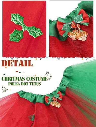 Miniatura 6 de TWINKLEDE Faldas de tutú de Navidad para niños disfraz de tutú de Papá Noel disfraz de tutú de Navidad tutús para niñas