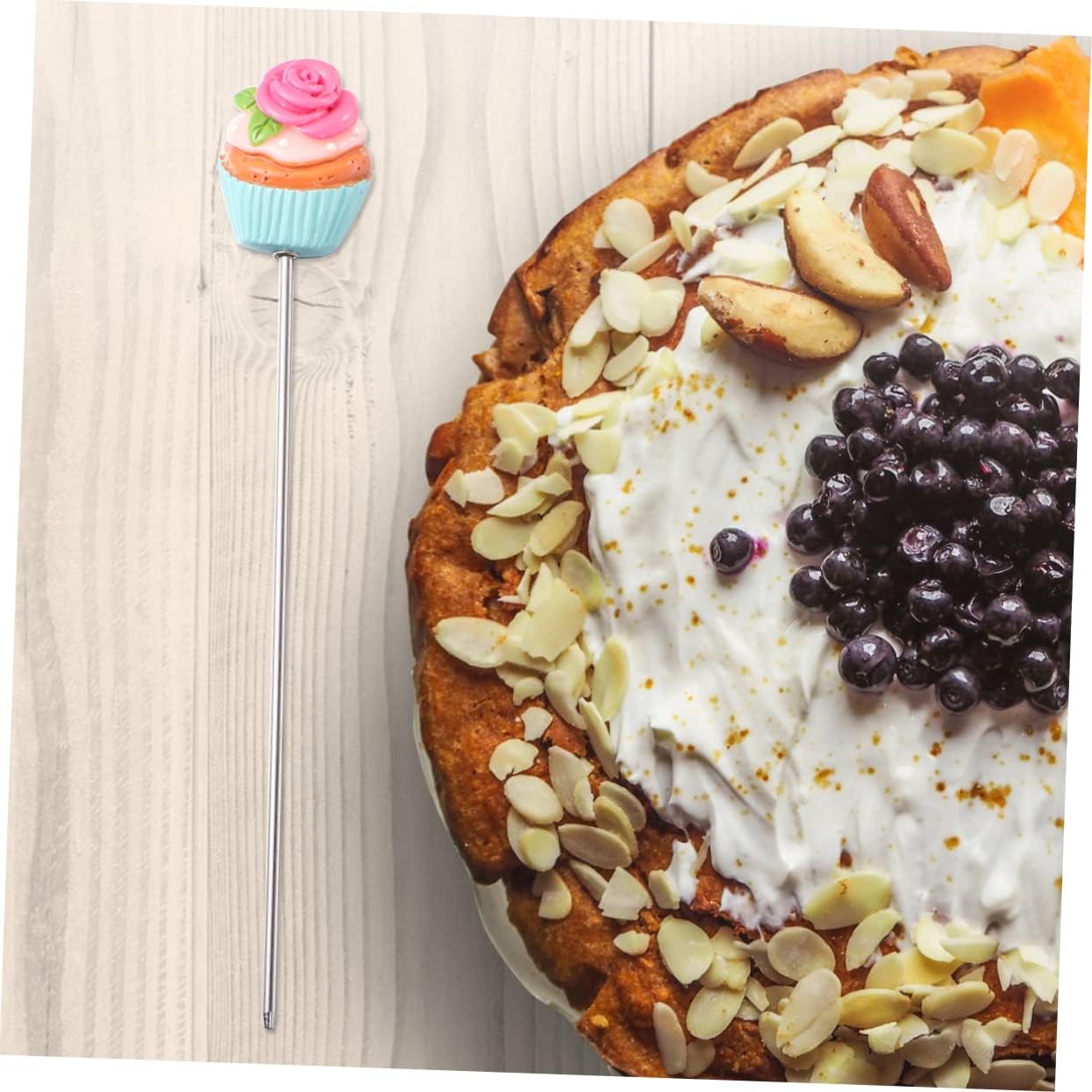 Zerodeko Cake Tester Needle showing its dimensions of 6.8 inches or 17.5 cm