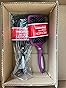 Revlon Straight & Smooth Soft Touch Paddle Hair Brush Set, Black + Berry