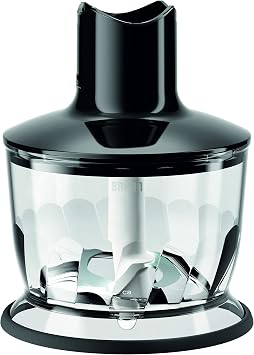 Braun MQ30 chopper accessory for MQ3, MQ700, MQ5 blender with EasyClick system, stainless steel blade, dishwasher safe, BPA free, 500 ml, black