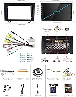 Vista 8 de Estéreo de coche Android 2G+64G para Honda CRV 2007-2011 con Carplay inalámbrico/Android Auto con navegación GPS WiFi, pantalla táctil de 9
