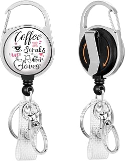 Gctriki Cute Nurse Badge Reel, Work Badge Holder Retractable Clip