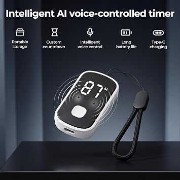 Smart Digital Kitchen Timer, Voice Activated Countdown Magnetic Timers