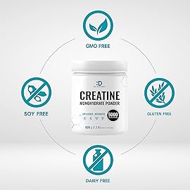 Instant Creatine Monohydrate Powder, 5g Per Serving - 120 Servings | Micronized, Unflavored, Fast Absorbing Formula | Supports Strength, Power & High-Intensity Training | Vegan, Keto, Non-GMO