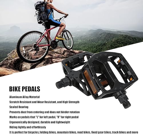 Miniatura 4 de Pedales de bicicleta de montaña, pedales de bicicleta de aleación de aluminio ligeros antideslizantes para BMX, montaña, carretera, bicicleta
