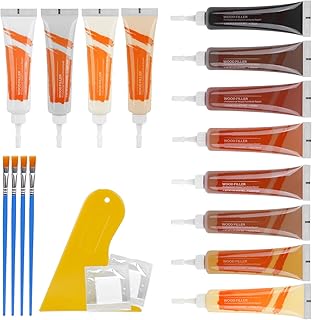 Wood Furniture Repair Kit-12 Colors Wood Filler, Laminate Floor Repair Kit- Repair Scratches, Cracks, and Holes in Furniture