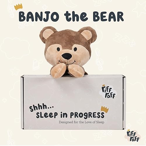 Miniatura 6 de Riff Raff Bear and Bunny - Chupete para dormir para recién nacidobebé a partir de 0 meses, máquina de sonido portátil de felpa de ruido blanco,