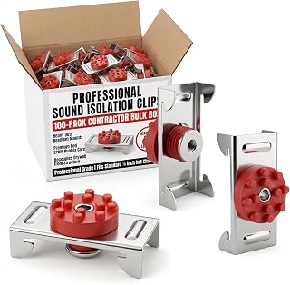 GWNF 100-Pack Sound Isolation Clips for Drywall, Fits 7/8-Inch Hat Channel