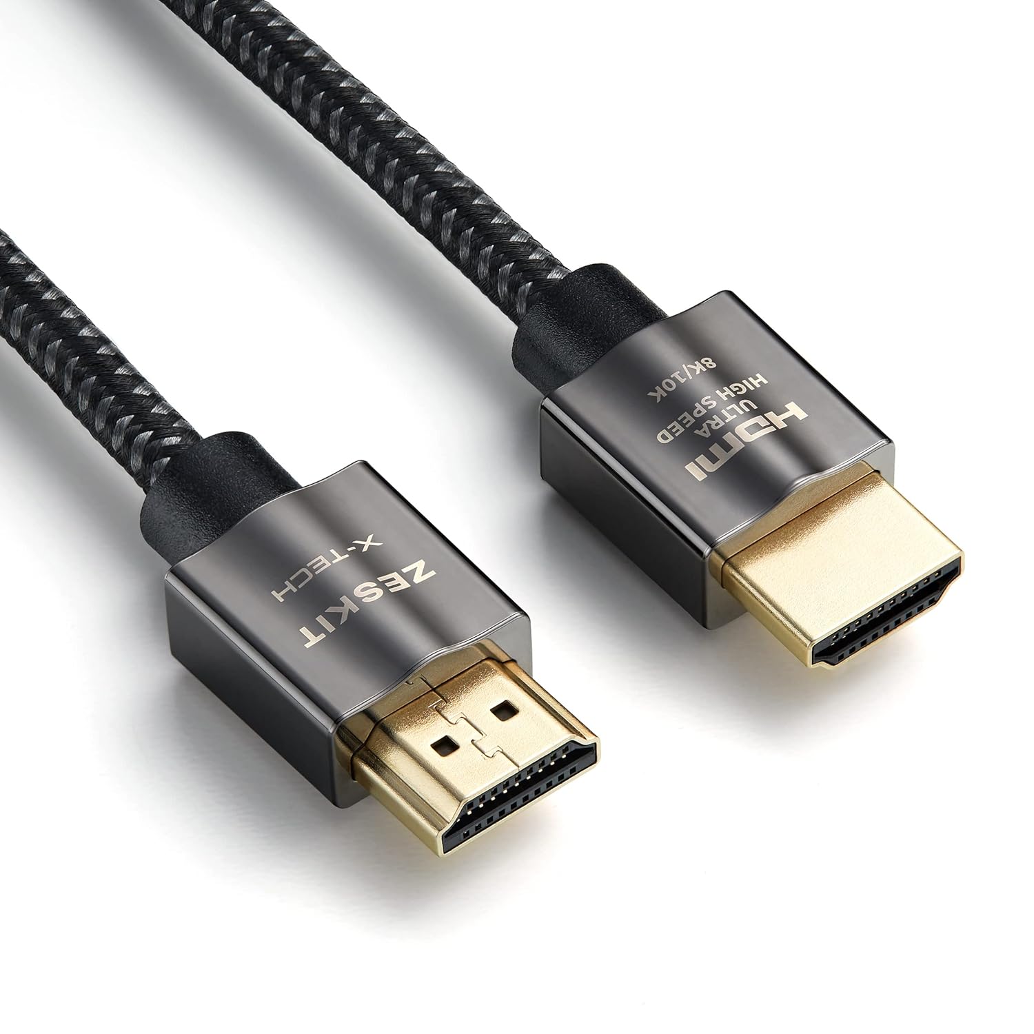 Zeskit X-Tech 48Gbps Ultra High Speed HDMI Cable 10ft, 8K60 4K120 144Hz eARC HDR HDCP 2.2 2.3 Compatible with Dolby Vision Apple TV 4K Roku Sony LG Samsung Xbox Series X RTX 3080 PS4 PS5