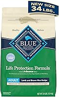 Vista 1 de Blue Buffalo - Alimento seco con la fórmula Life Protection, natural, para perros adultos, con cordero y arroz integral, 34libras