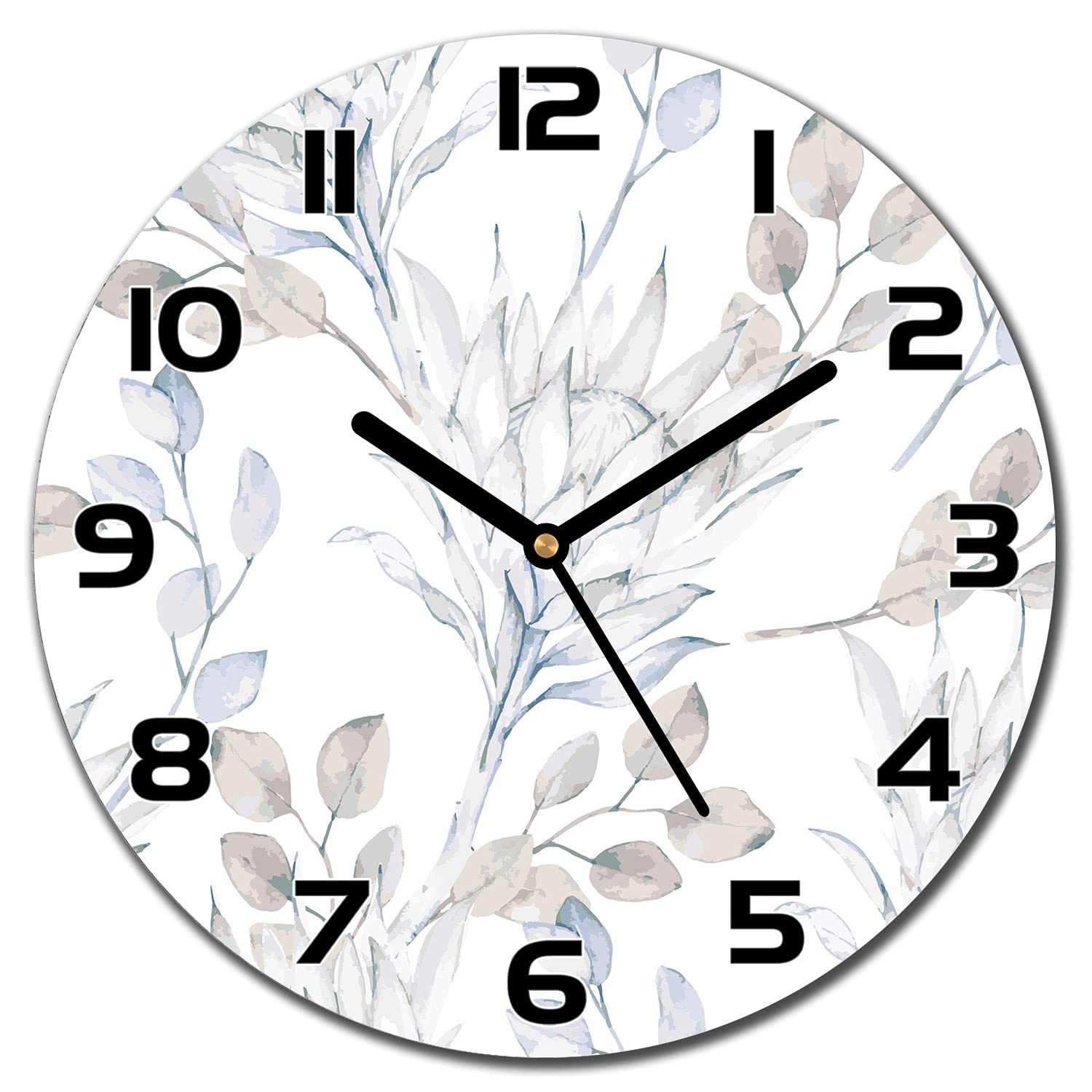 Horloge en verre 30 cm motif Branches de la Procède Africaine pour cuisine et salon