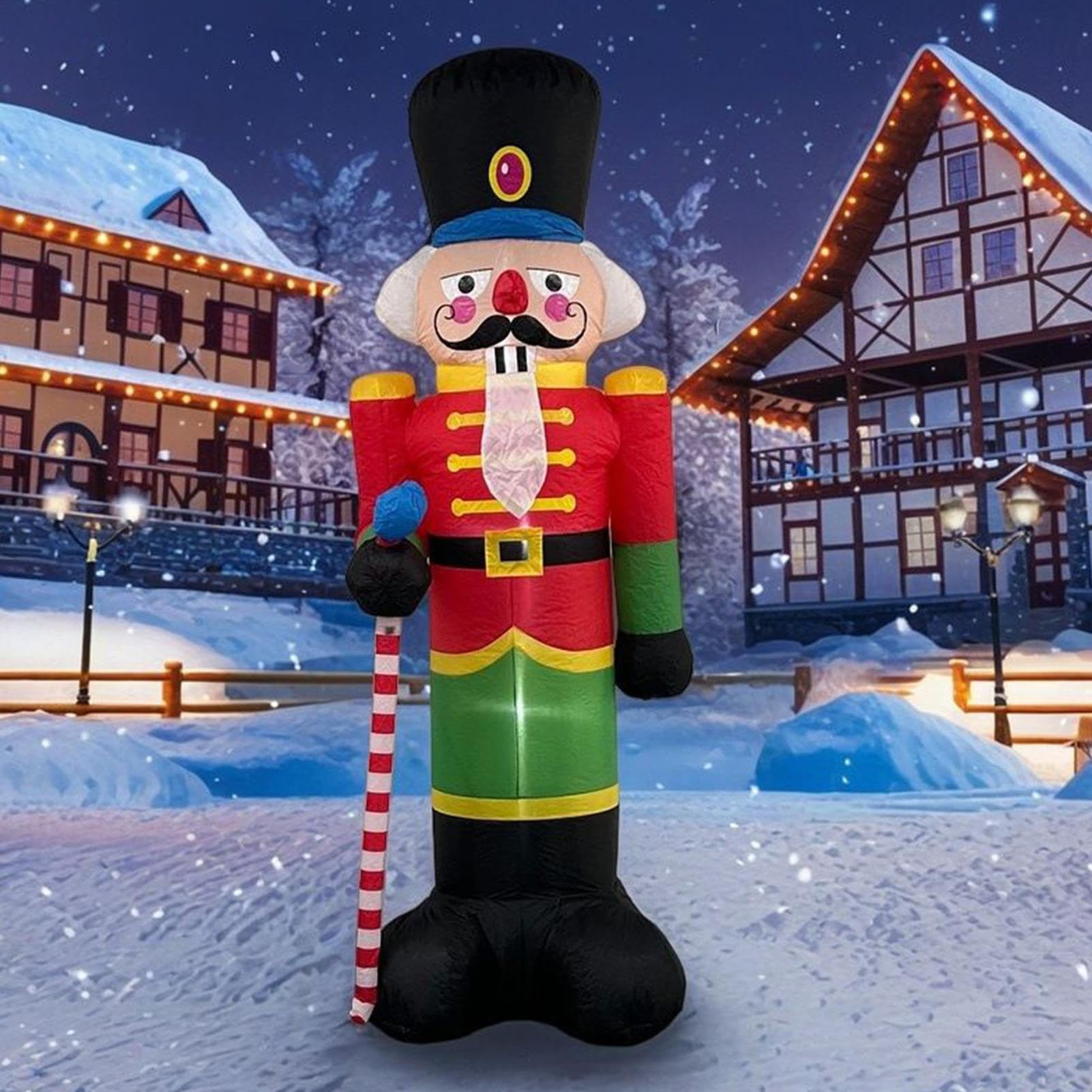 Gonfiabile Decorazioni Natalizie 240 cm Impermeabili Decorazioni | Gonfiabili Natalizi Da Esterno per Famiglia Festa Vacanza Prato Casa Cortile Giardino Invernale