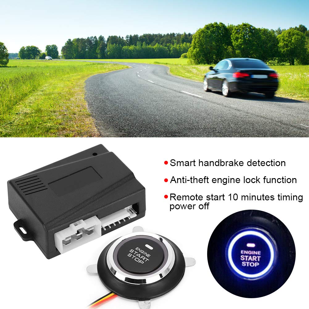 Universal Car Push Start System Smart Engine Start Stop Button Keyless Go Kit