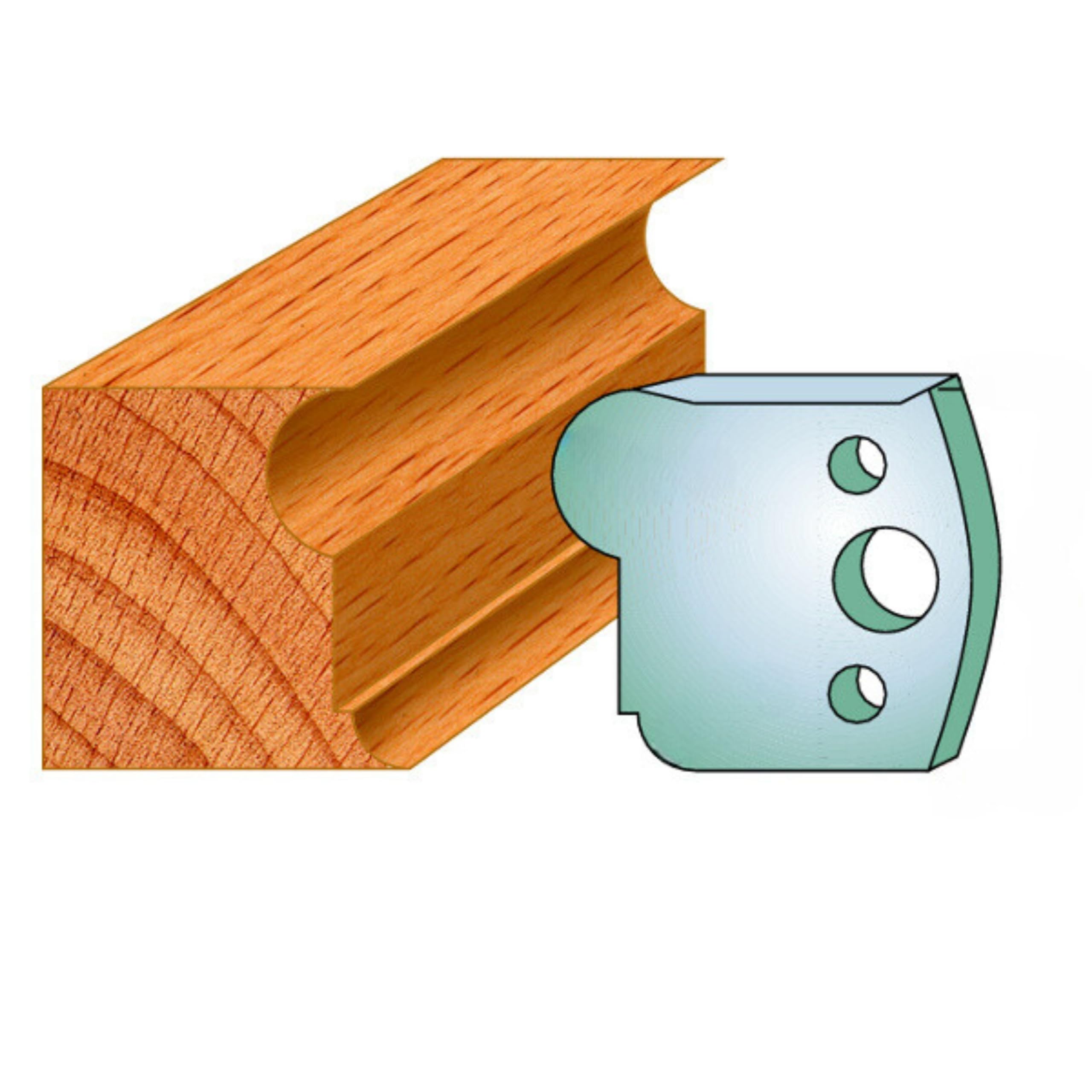 "Xcalibur Tooling 40mm Euro Spindle Moulder Cutter Limiters  Profile 055, Pack of 2 Precision Steel Blades for Euro Limiter Blocks" — image 1