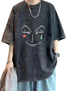 [DYLOSAZX] HUNTER×HUNTER ハンター×ハンター ヒソカ＝モロウ Hisoka半袖 Tシャツ メンズレディース 夏春服 トップス 無地 通気性 薄手 ファッション ゆったり