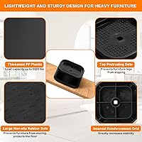 Vista 3 de shouwuhho 8 Pack Furniture Risers Adjustable Bed Risers Heavy Duty Lifts Height 1", Square Stackable Bed Risers 1, 2 or 3 Inch for Desk Leg Table