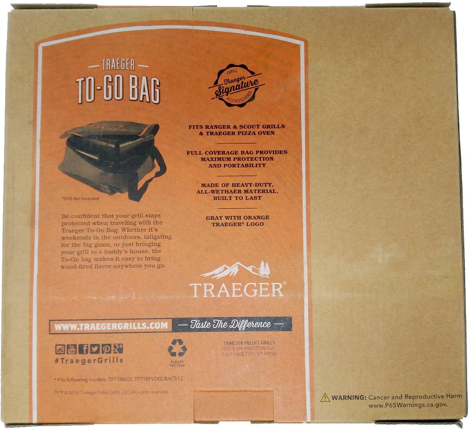 Exclusive Grill Travel Bag For The Traeger Ranger and Traeger Scout Pellet Grills, BAC502