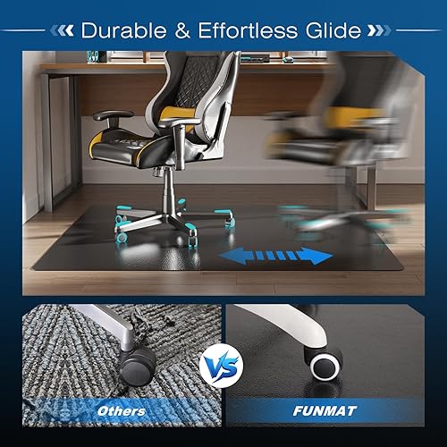 Miniatura 15 de Tapete para silla para alfombra, 36 x 48 pulgadas, tapete para silla de escritorio para suelos alfombrados, tapete de vinilo de oficina Transparente