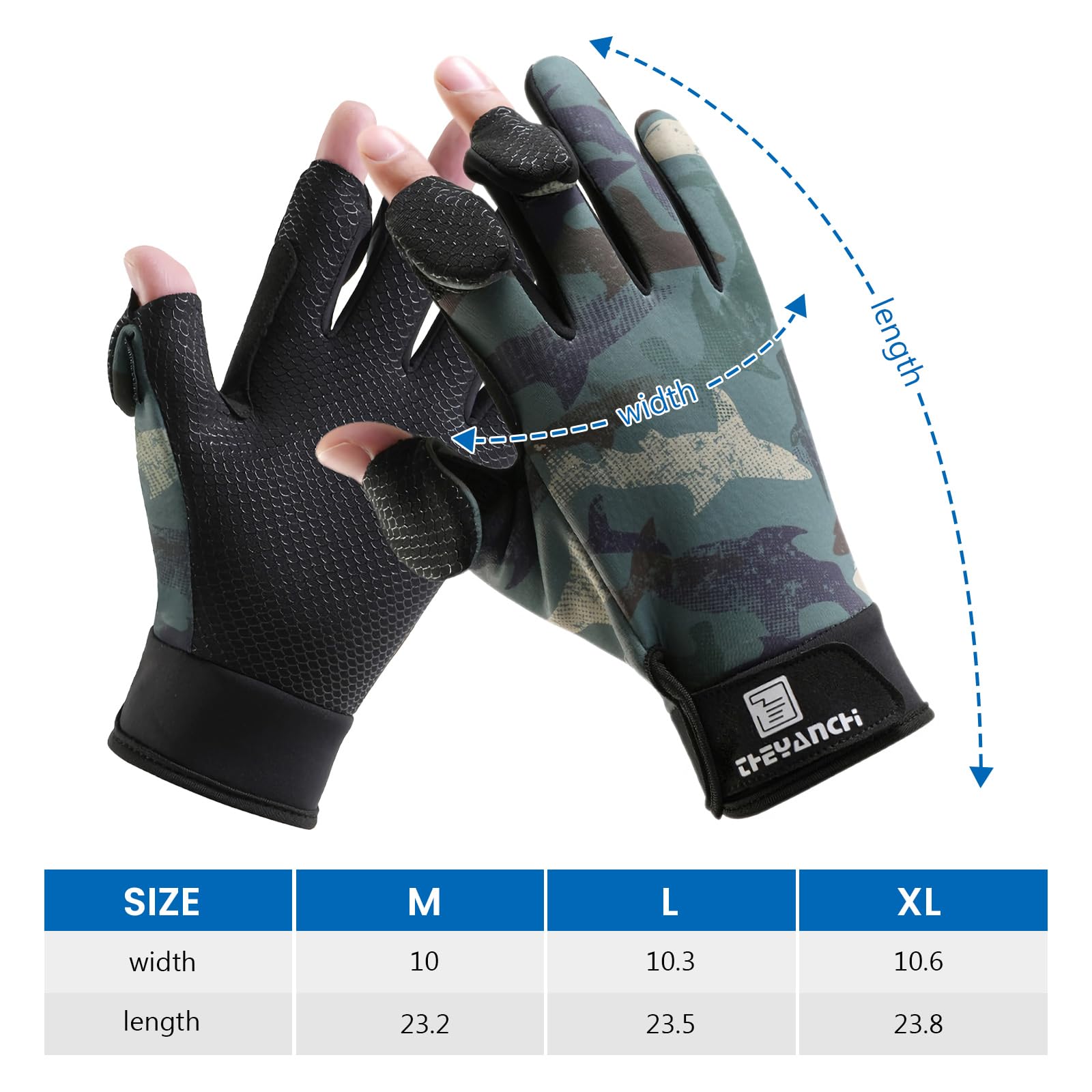Guantes de pesca de invierno sin dedos para hombres y mujeres, resistentes al viento, para pantalla táctil, cálidos, para motocicleta, ciclismo, fotografía, caza, esquí, conducción