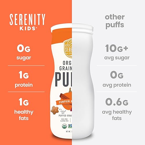 Miniatura 7 de Serenity Kids - Hojaldritos sin granos y seguros para alérgenos para niños y bebés de más de 6 meses - Sin granos, gluten, nueces, arroz - Vegetales