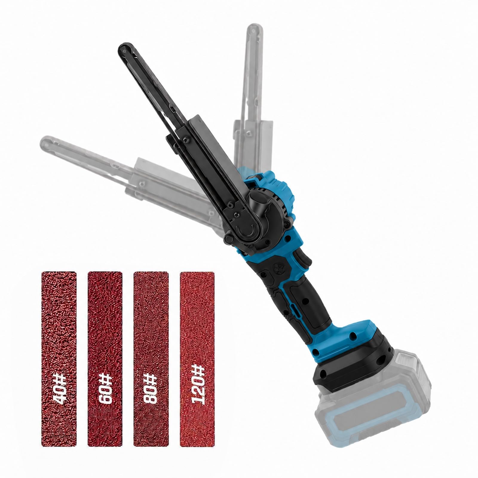 Lime Électrique, Ponceuse à Bande Sans Fil Compatible Makita 18V