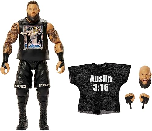 Mattel WWE Kevin Owens Elite Collection Figura de acción, articulación de lujo y detalles realistas con accesorios icónicos, 6 pulgadas