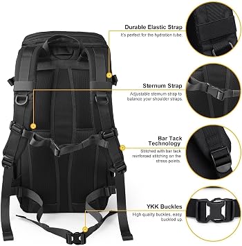 Mardingtop Tactical Backpacks Molle Hiking daypacks for Motorcycle Camping Hiking Military Traveling,25L Backpack