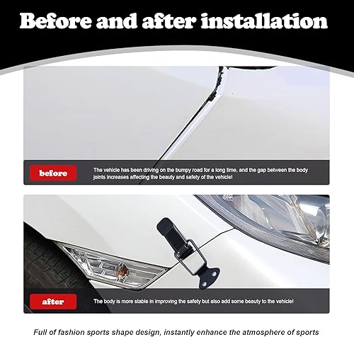 Miniatura 5 de ZKFAR Kit de 2 clips de bloqueo de gancho de seguridad para parachoques de automóvil, hebilla fija de metal para automóvil, bloqueo de bayoneta de