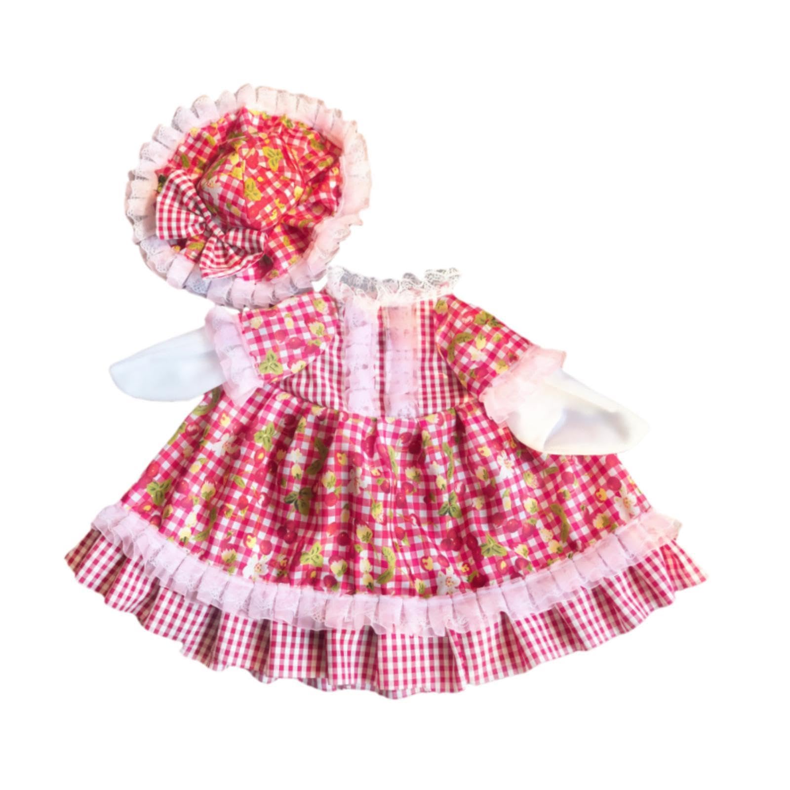 Vêtements d'oie de jardin rouge avec finitions soignées et chapeau élégant