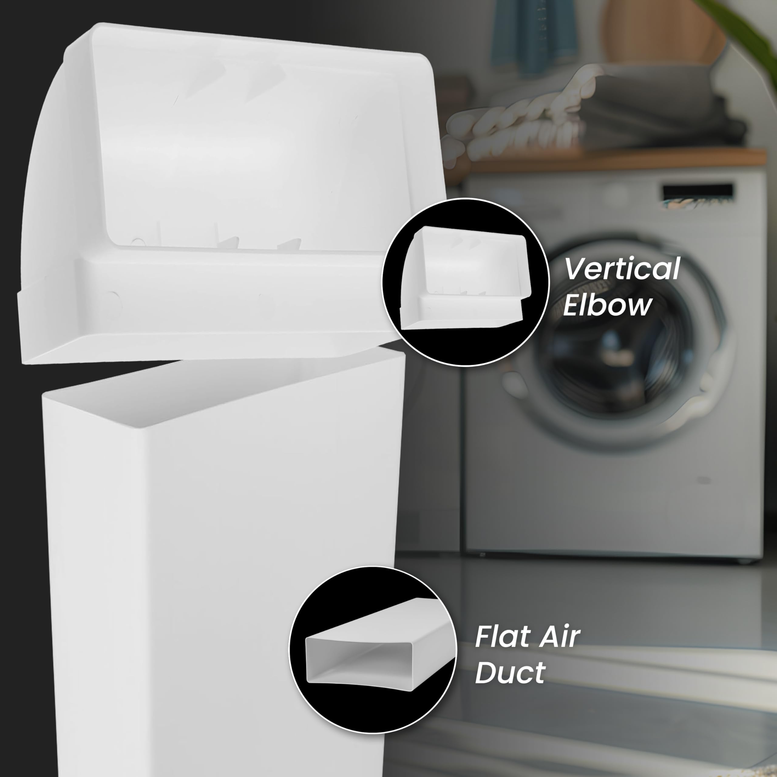 Repa Market 220 x 90 mm Codo de canal rectangular para conexión de tubería - Ángulo: 90° - Sistema de ventilación, calefacción, refrigeración - Elemento de ventilación para espacios limitados.