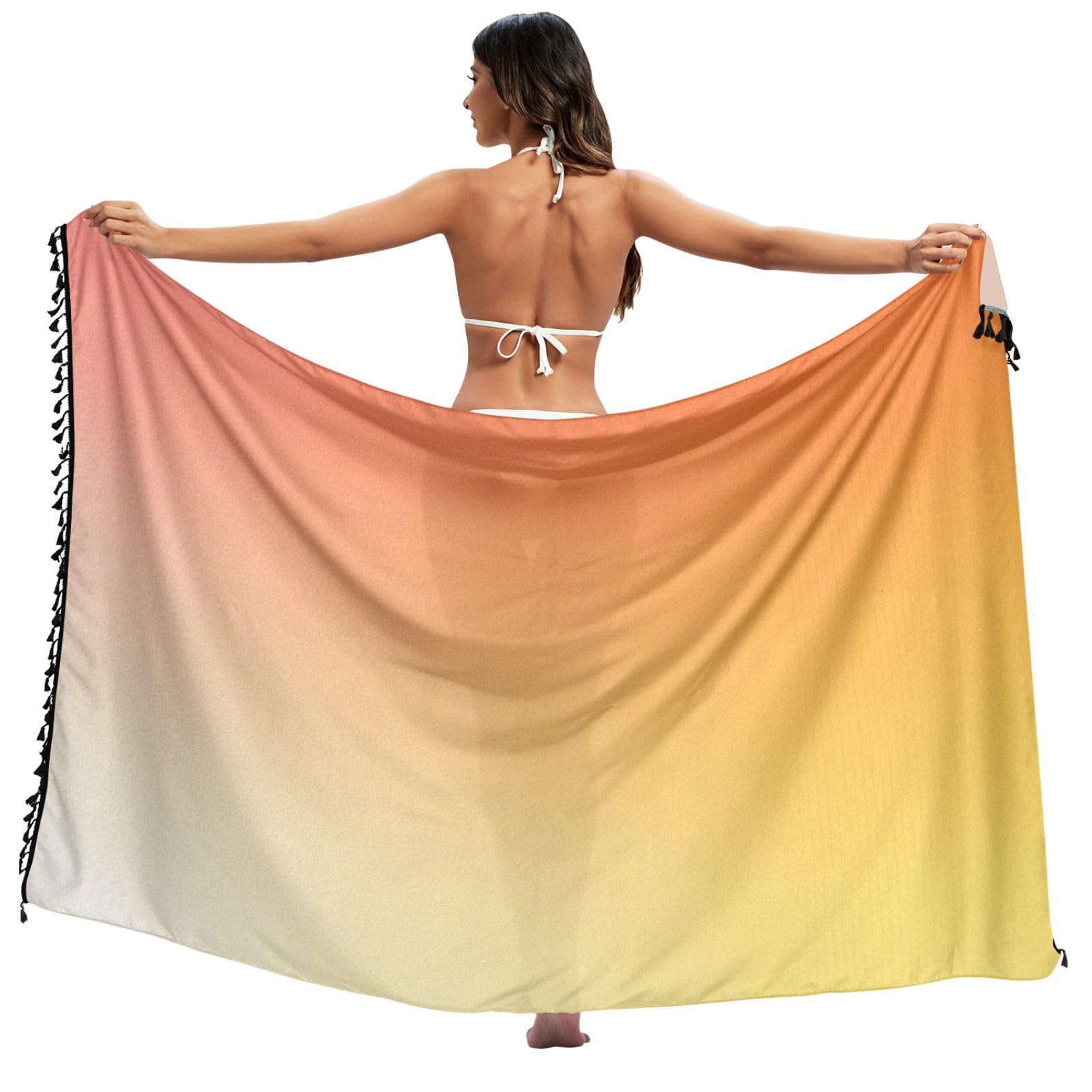 Traje de baño de arte moderno en degradado amarillo de alta sofisticación 8