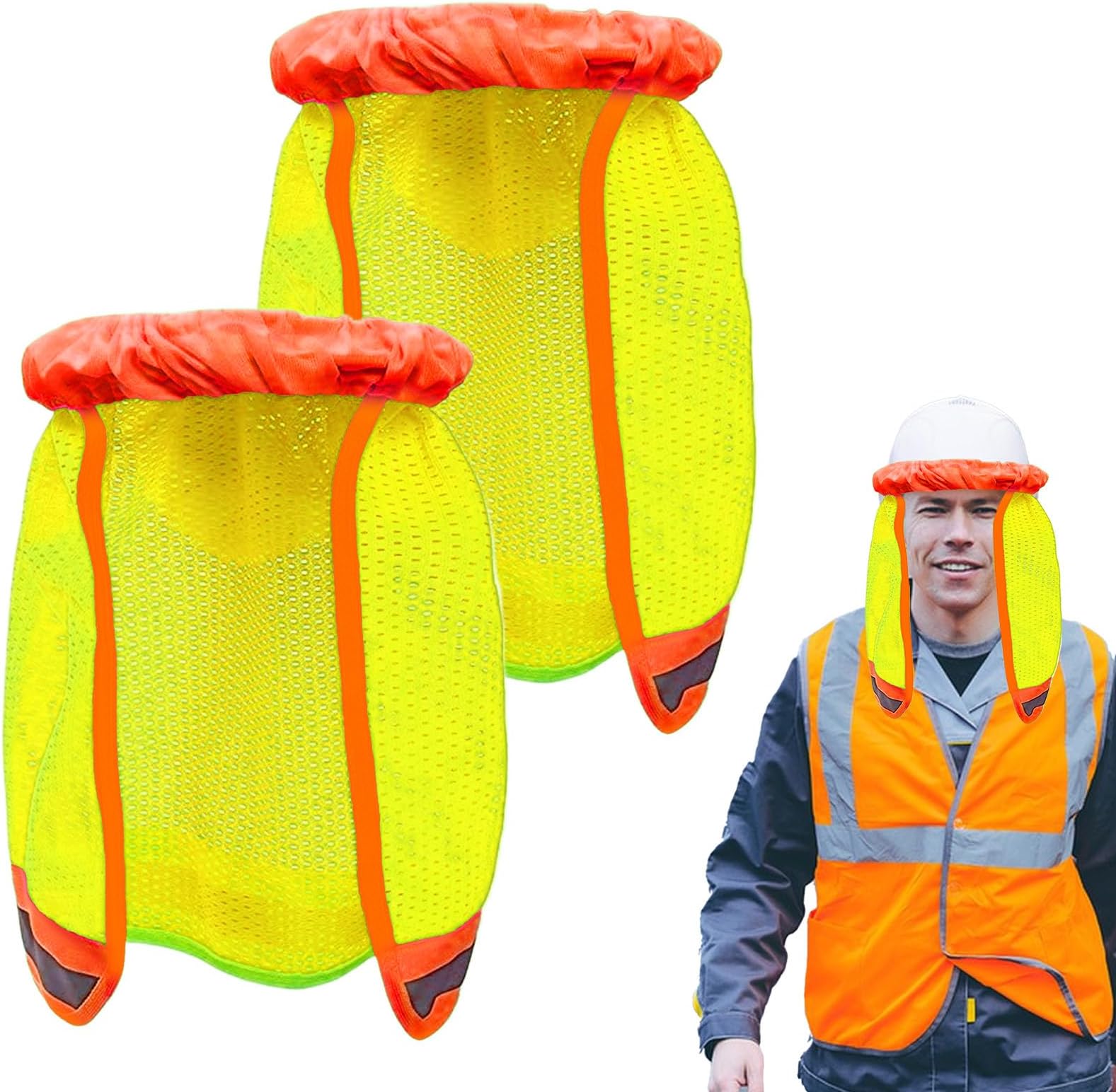 Hard Hat Shade | Hard Hat Sun Visor Neck Shade | Adjustable Neck Cover High Visibility Helmet Accessories for Outdoor Hiking Cycling
