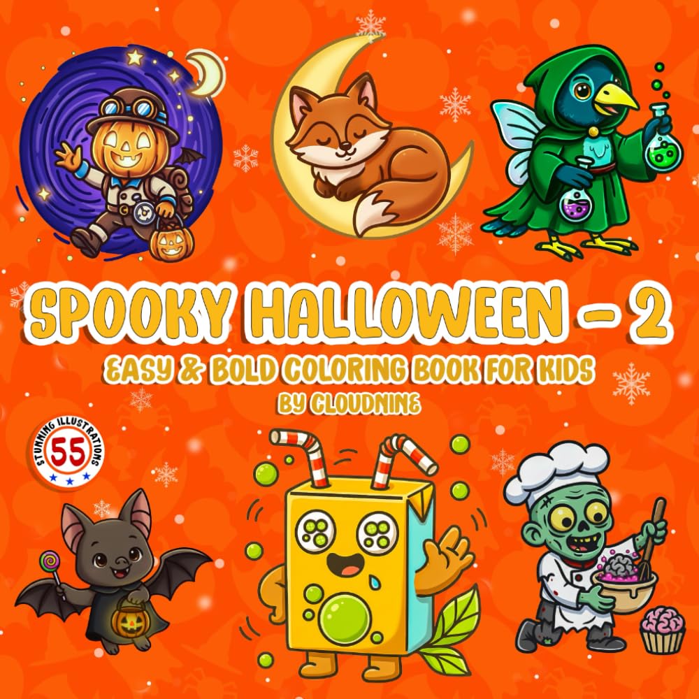 Spooky Nights – Halloween Coloring Book 2: Color Your Way Through the Spooky Season Again (Spooky Halloween Art Series)