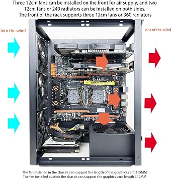 PC Gaming Case - Cooling Master Case, Gaming PC Case, Computer Tower Chassis | Middle Tower Computer Case, High Efficiency Heat Dissipation for Gaming, Office Black PC Tower Case
