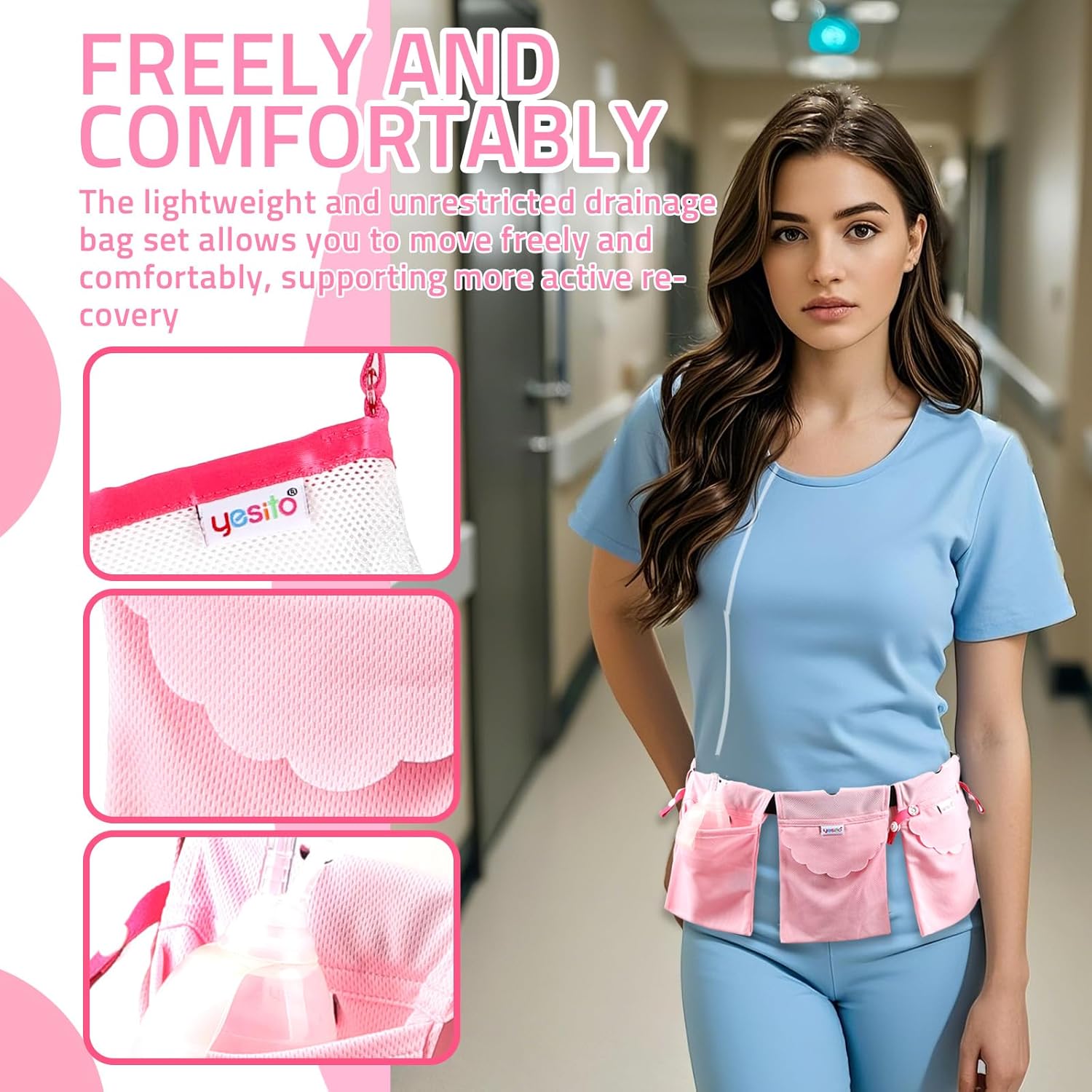 Mastectomy drainage pouch and Shower for Support Adjustable Comfort - Image 8