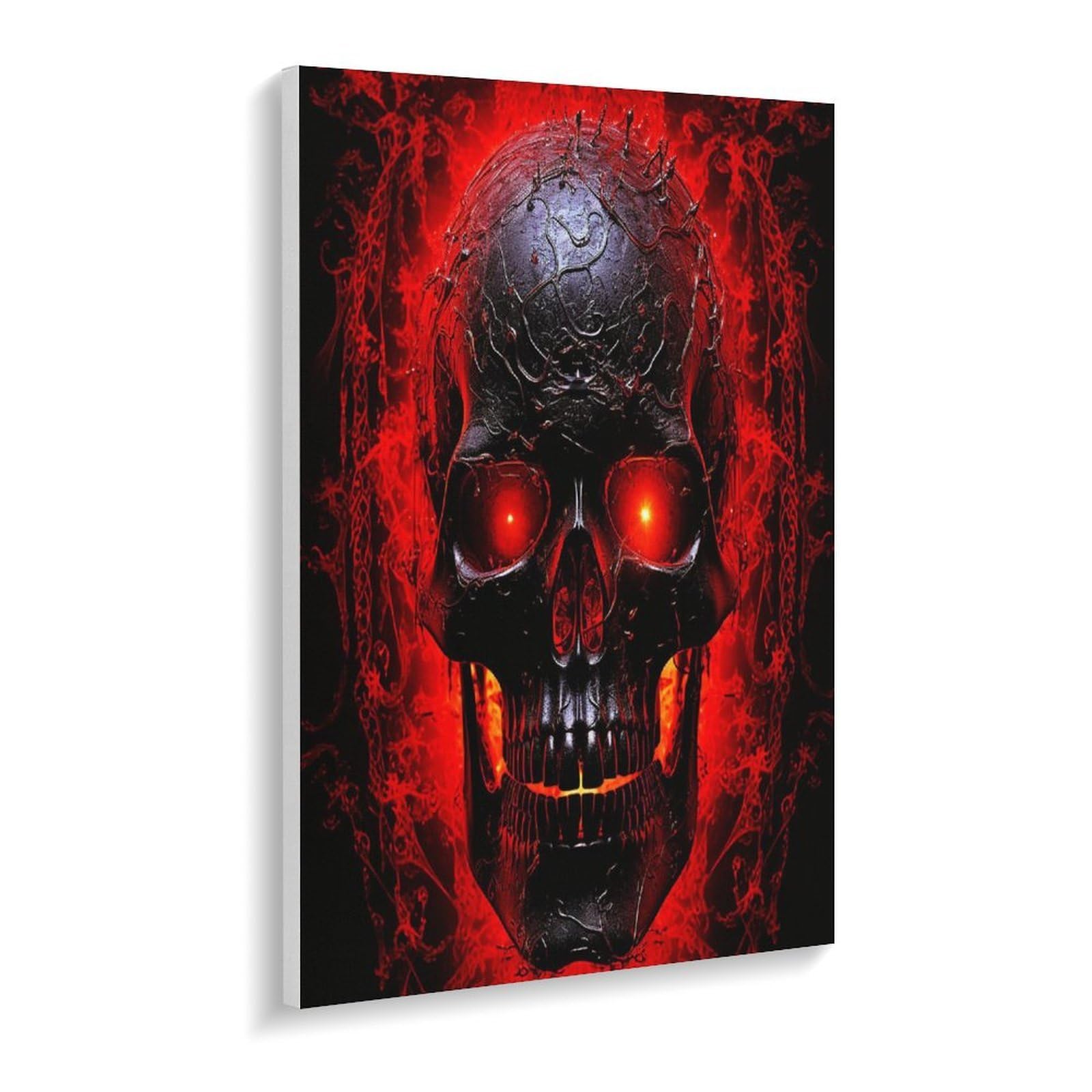 LPAGBCNU Malen-nach-Zahlen-Set mit Totenkopf-Motiv für Erwachsene, Anfänger, Erwachsene, Malen nach Zahlen, Kits auf Leinwand, DIY-Acryl-Ölfarben, Gemälde mit Pinseln für Geschenk, Heimdekoration