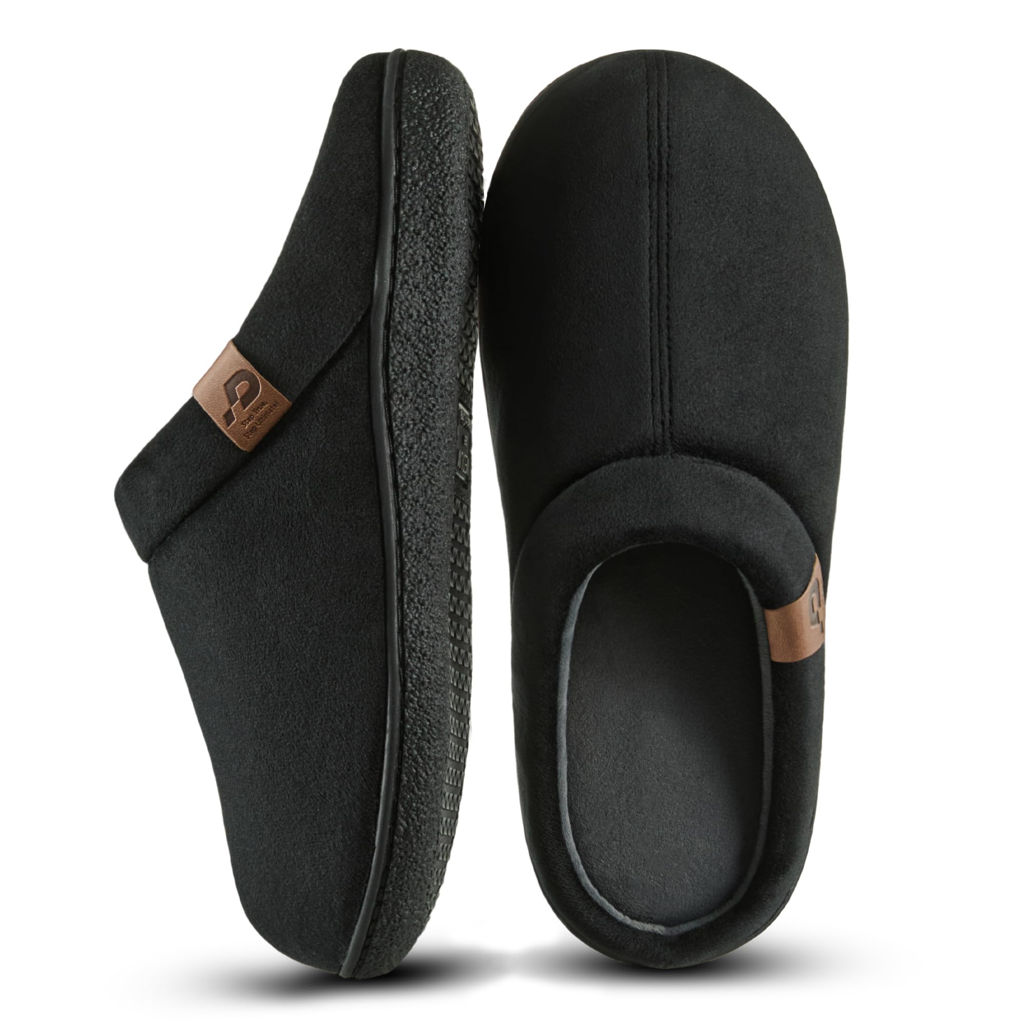 Donpapa Herren Hausschuhe Weite Passform Winter Warm Memory Foam Pantoffeln | Bequemes Plüschfutter, Ultra-Komfort, Slip-on, Maschinenwaschbar, Rutschfest, Indoor Outdoor, Geschenke