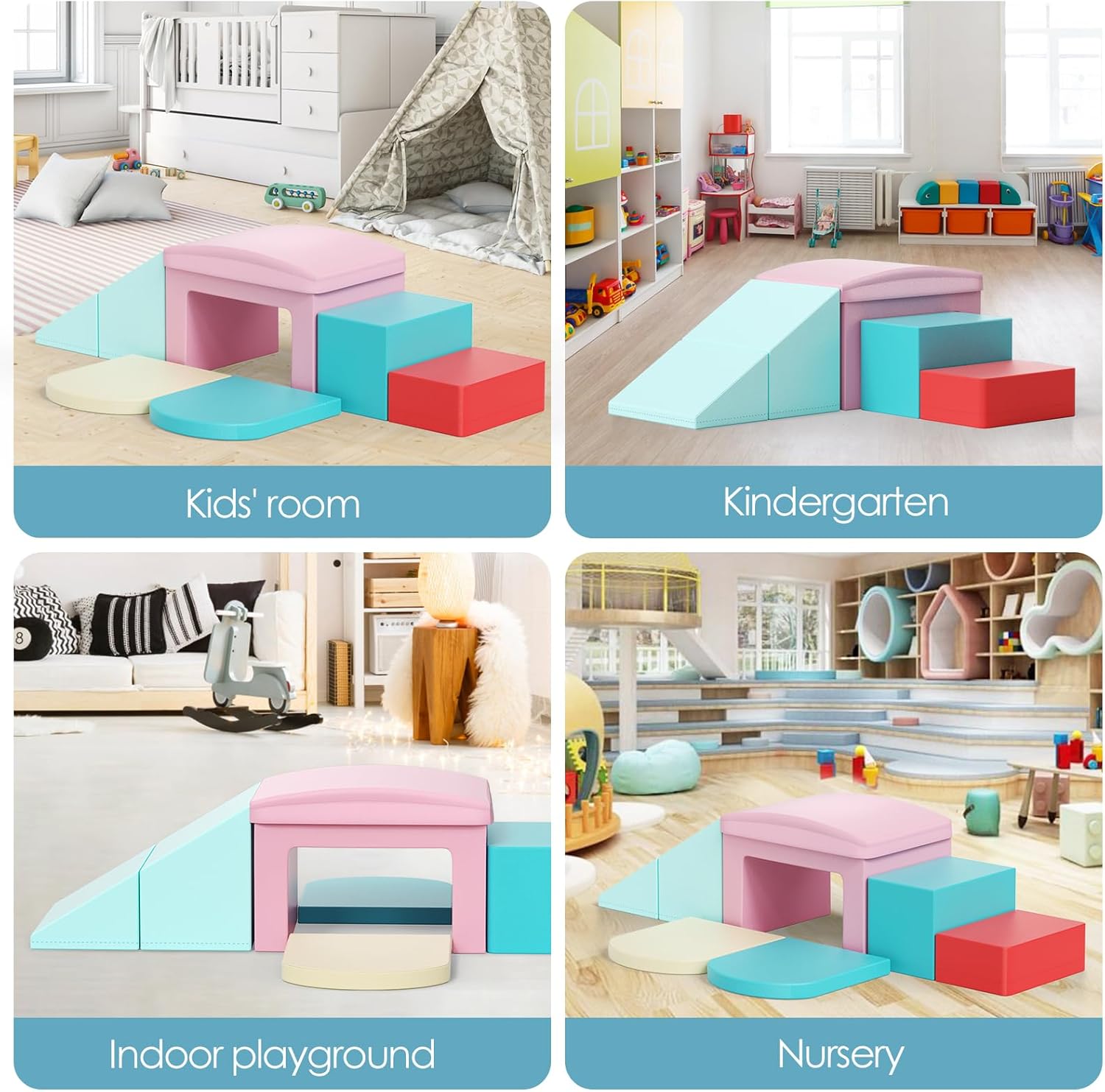 High Density Pearl Cotton Foam Blocks Reinforced PU Leather Lining Waterproof Crack Resistant Invisible Closure for Indoor/Outdoor