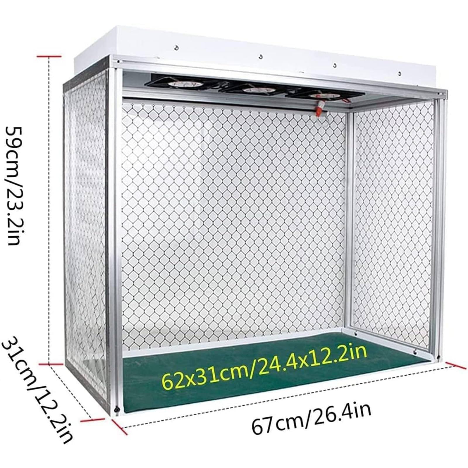 Vertikale Laminar Flow Haube Laminar Flow Kabine Mit 3 Lüftern, Laminar Flow Haube Lüfter Filtereinheit Reinraum, Mit Hepa-Filter Reinheitsklasse 100 Für Labor Telefon Reparatur