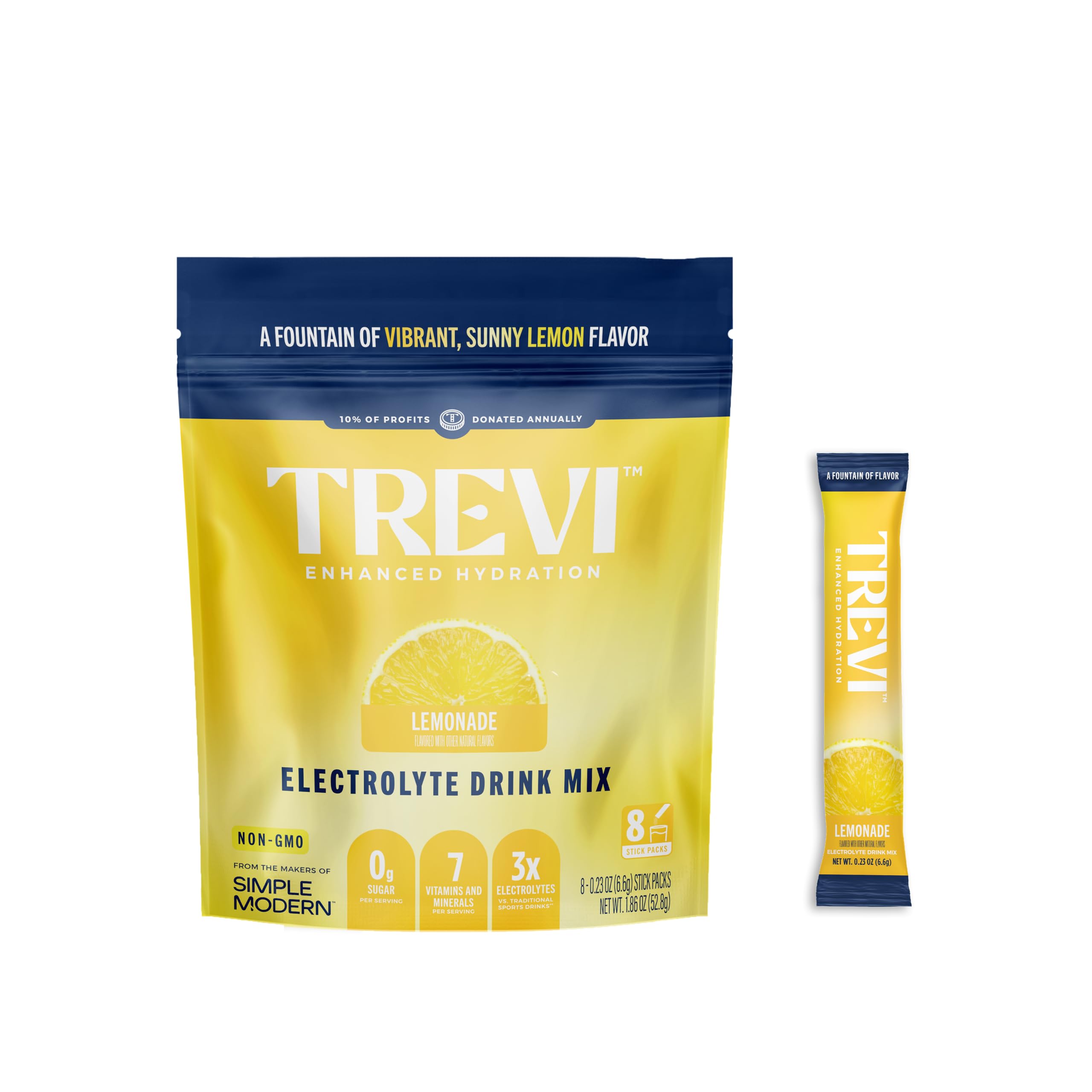 TREVI Electrolytes Powder Packets, Sugar Free Hydration Favorites 8 Count — Amazon image 9