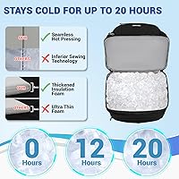 Vista 3 de Mochila enfriadora aislada, bolsa enfriadora a prueba de fugas de doble cubierta, mochila enfriadora aislada para almuerzo para hombres y mujeres