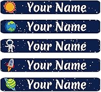 Vista 10 de 100 calcomanías personalizadas con nombre para niños, etiquetas de vinilo personalizadas, impermeables, para papelería escolar, libros, botellas